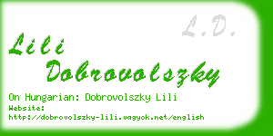 lili dobrovolszky business card